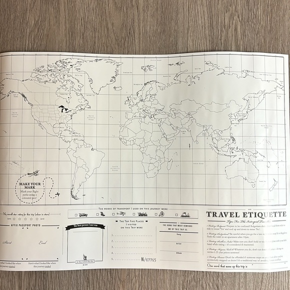 Travel Edition Scratch Map - Picture 2 of 6